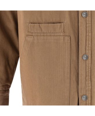 Men's Crafted Herringbone Utility Shirt Jacket