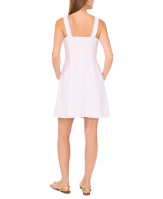 Women's Square-Neck Linen-Blend Dress