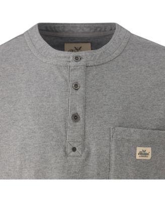 Men's Vintage Wash Short Sleeve Pocket Henley