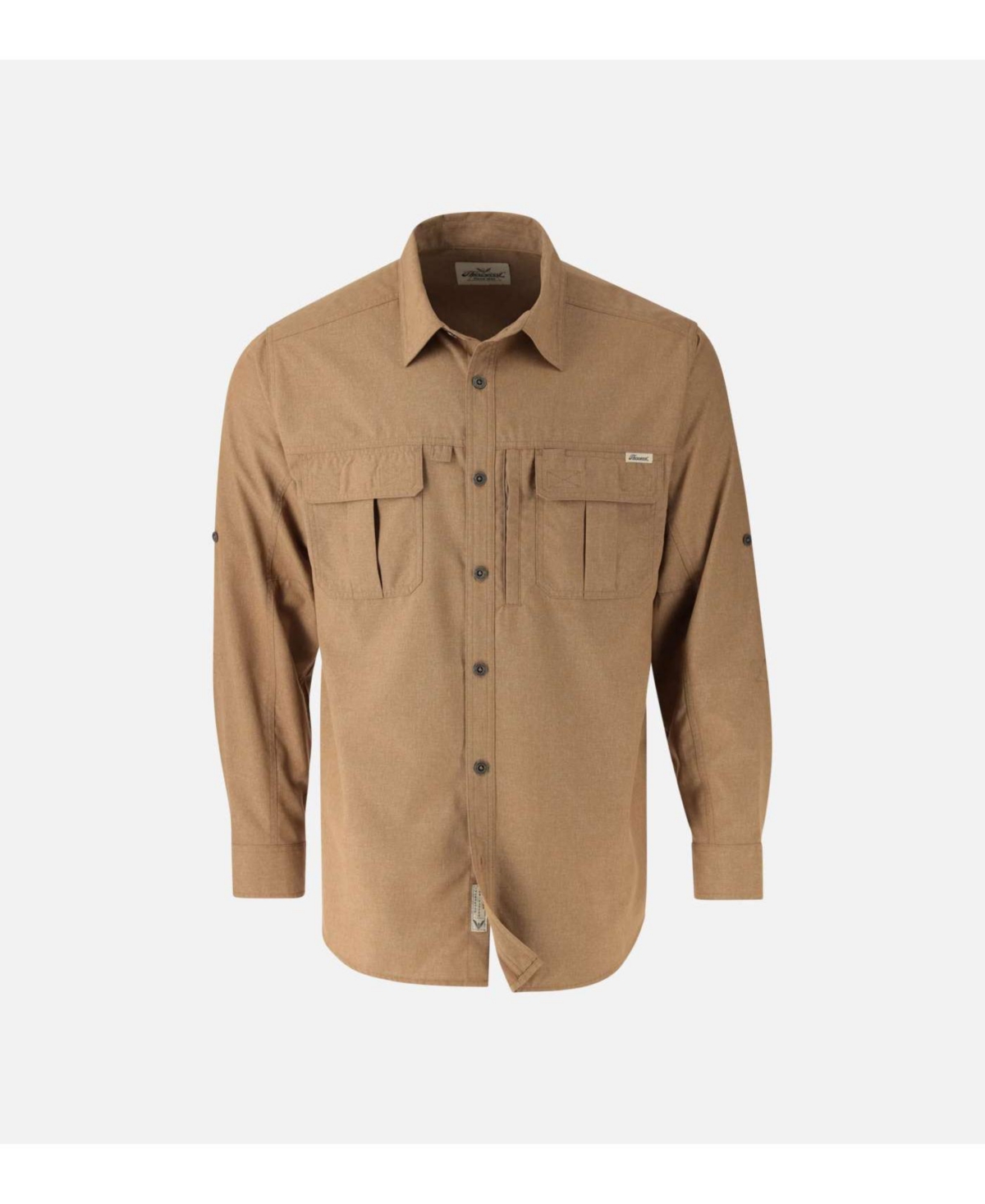 Men's Upf 30+ Long Sleeve All Season Convertible Work Shirt - Tea leaf