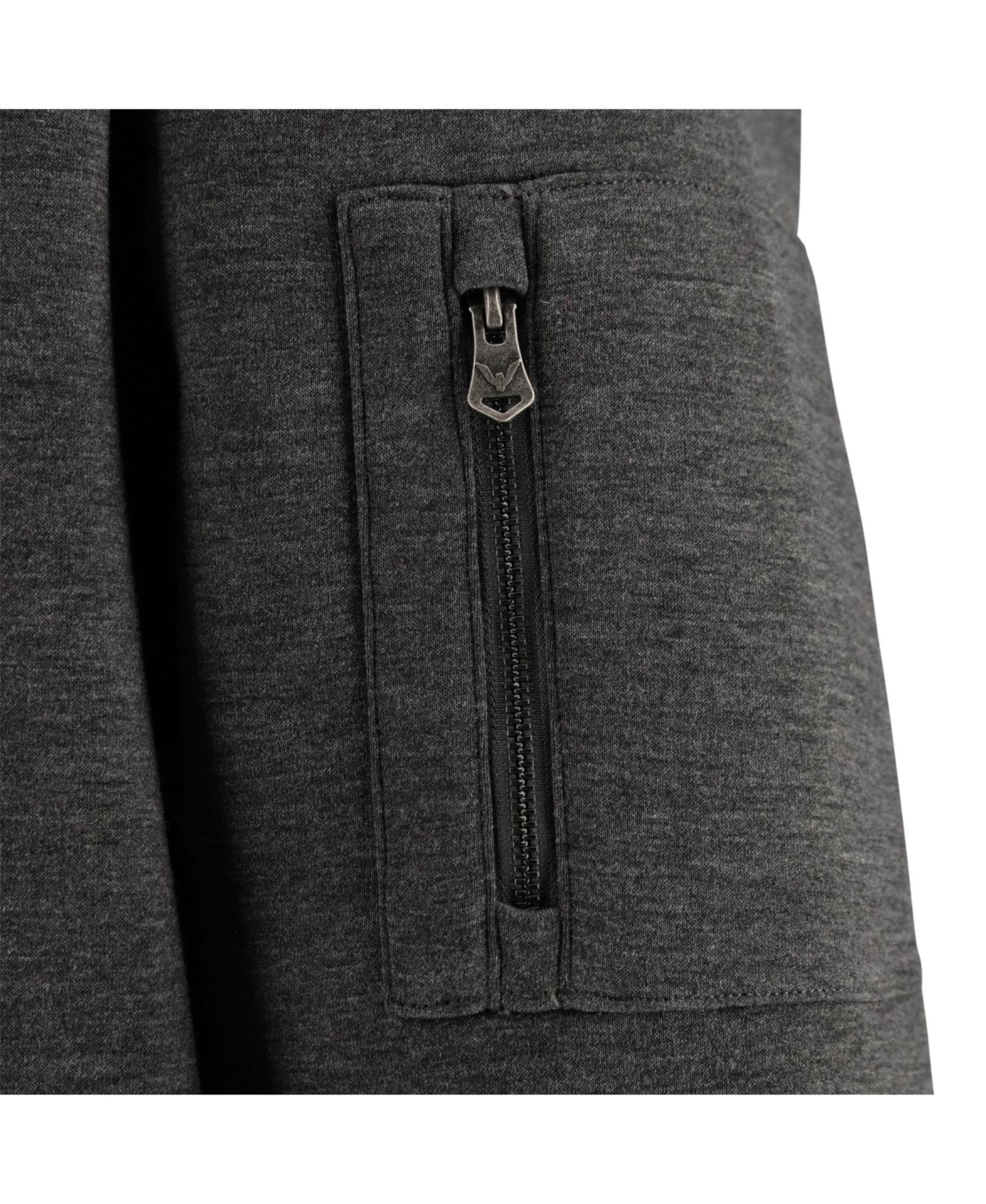 Мужское худи Thorogood Big & Tall Water Repellent Snap Neck Performance Pullover, цвет: Угольный меланжевый — фото 6