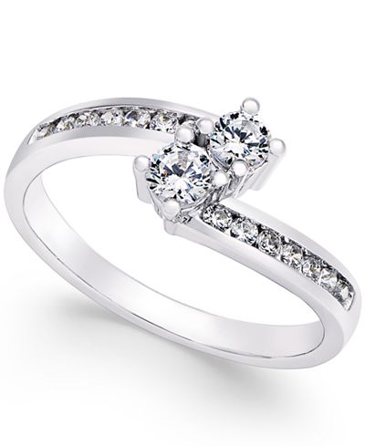 Two Souls, One Love® Diamond Anniversary Ring (3/4 ct. t.w.) in 14k White Gold