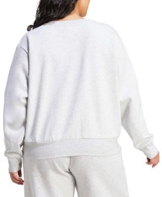 Plus Size Essentials Small-Logo Fleece Sweatshirt