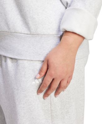 Plus Size Essentials Small-Logo Fleece Sweatshirt