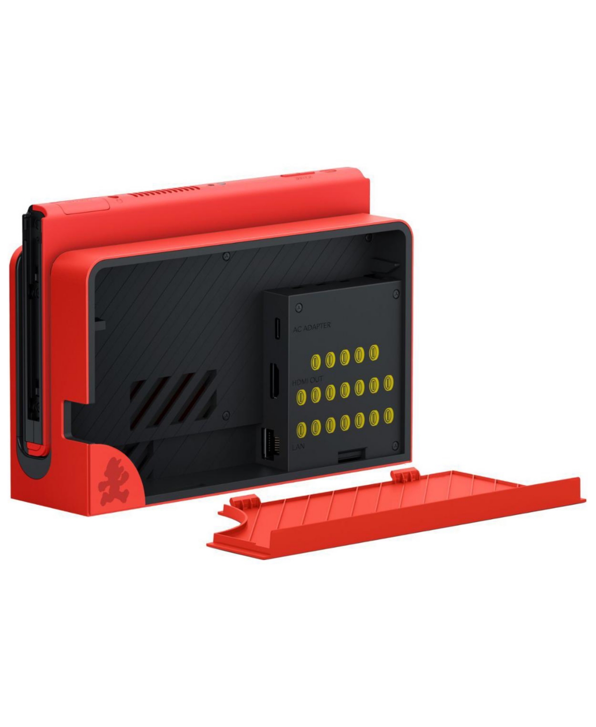 Nintendo Switch Oled Mario Red Edition with Mario & Luigi: Brothership, Surge Accessory Gaming Kit, MightySkins Console and Controller Skin Voucher an