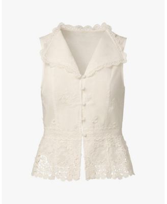 Women's Lace Button Up Top