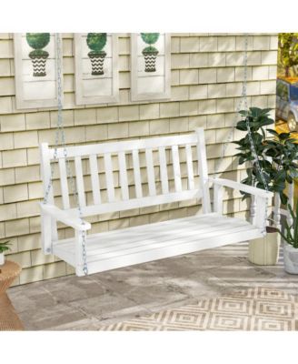 3-Person Wooden Outdoor Porch Swing with 800 lbs Weight Capacity