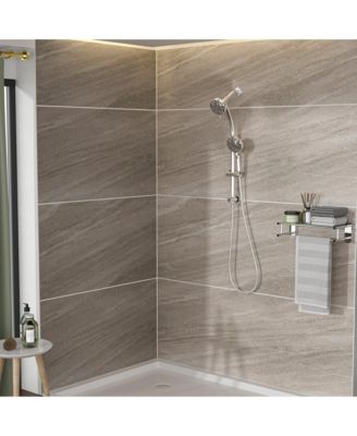 Multi Function Dual Shower Head - with Handheld Shower, 4.7&amp;quot; Rain Showerhead, 8-Function Hand Shower, Adjustable Slide Bar