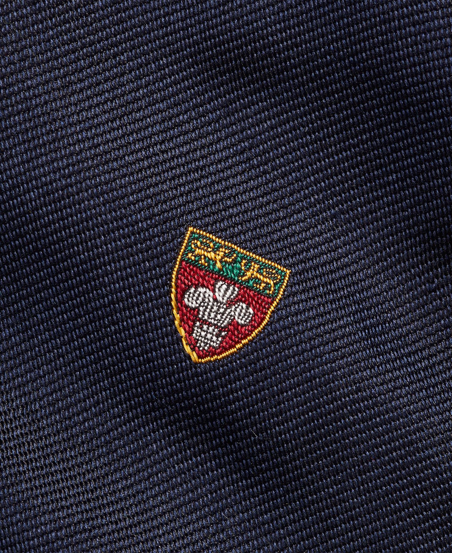 Мужской узкий клубный галстук Polo Ralph Lauren из шёлкового репса, цвет: Тёмно-синий — фото 3