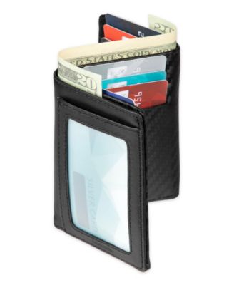 Men's RFID Magnetic Carbon Fiber Z-Fold Trifold Wallet