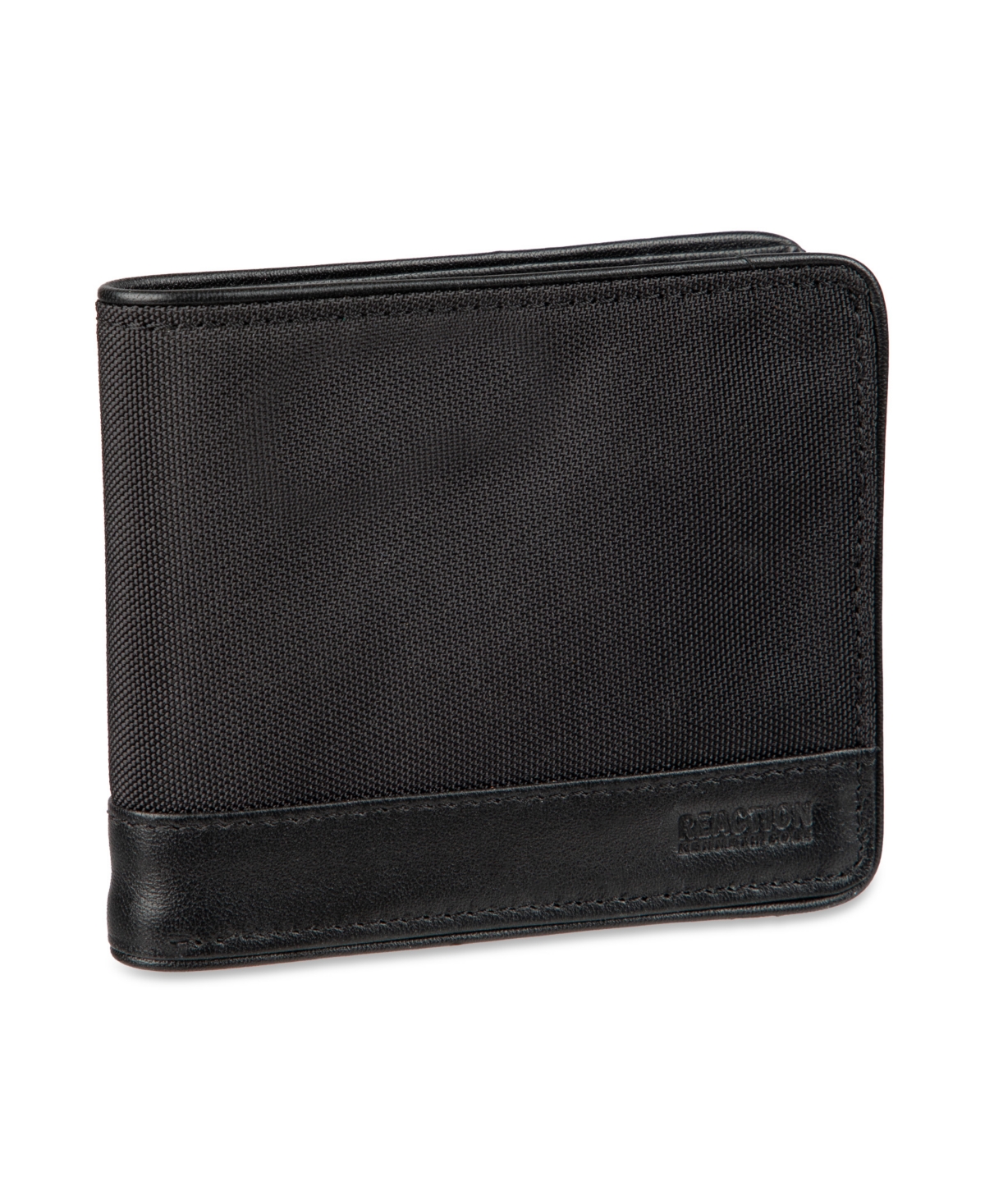 Kenneth Cole Reaction Men's Rfid Extra Capacity Slim Fold Wallet In Black