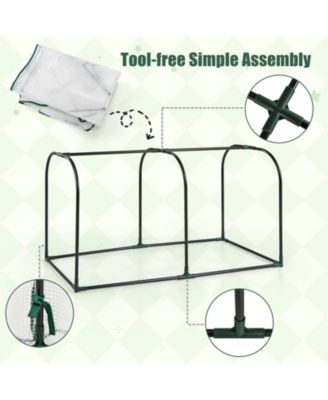 Mini Tunnel Greenhouse with Ventilated Roll-Up Zipper Door for Small Garden Spaces