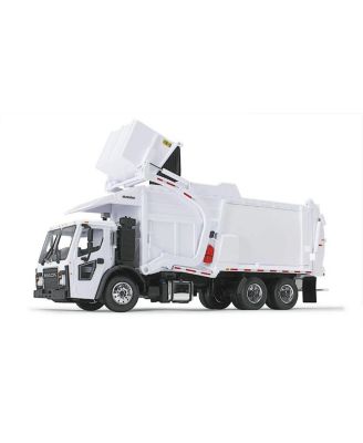 1/34 White Mack Granite MP w/ McNeilus Rear Load Refuse Truck & Trash Cans