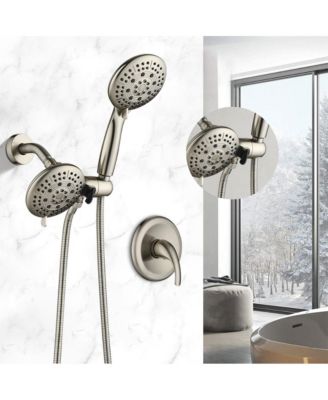 Classic High Pressure Single Handle 6-Spray Patterns Rain shower Head with Handheld Shower