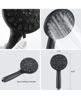 Shower System with Tub Spout Rain Shower Tub Set, High Pressure Dual 2 in 1 Shower Combo Faucet with Valve