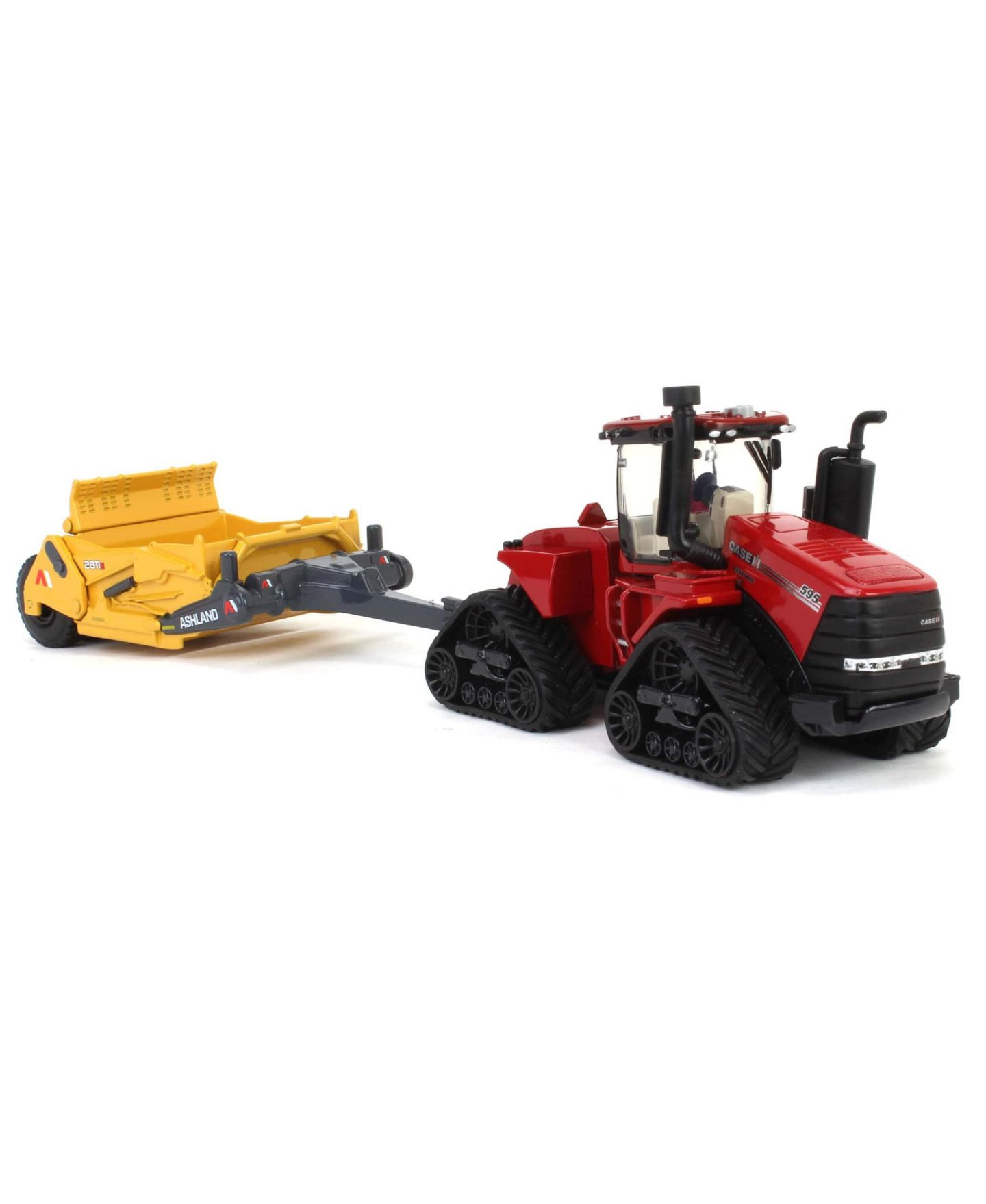 Детские игрушки ERTL 1:64 Scale Case IH Steiger 595 Quadtrac Die-Cast Detachable Scraper, 2-Piece Set — фото 2