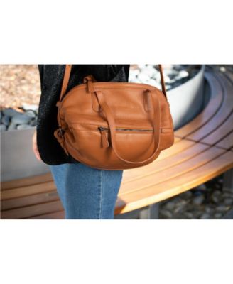 Leather Satchel Bag Brown Shoulder Purse Women's Handbag