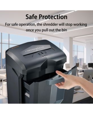 Heavy Duty Paper Shredder, 16-Sheet Micro Cut Shredder for Office, 60-Minute Continuous Running Time Commercial Grade Shredder with 6 Gallon Pullout Basket, P-4 Level High Security