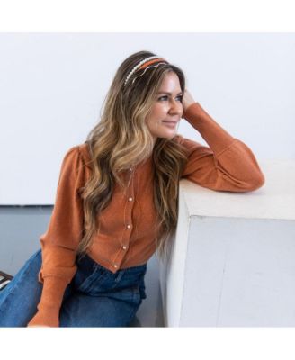 Headband Set - Orange + Pearl + Silver