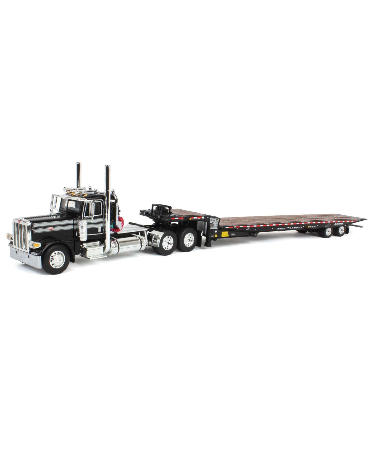 Детская игрушка First Gear 1/64 Scale Peterbilt 389 Day Cab Landoll 440 Series Traveling Axle Trailer Diecast Semi Truck Replica — фото 1