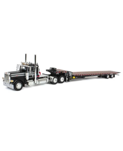Детская игрушка First Gear 1/64 Scale Peterbilt 389 Day Cab Landoll 440 Series Traveling Axle Trailer Diecast Semi Truck Replica