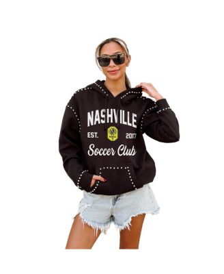Gameday Couture - Women's Black Nashville SC Catch the Vibe Studded Pullover Hoodie