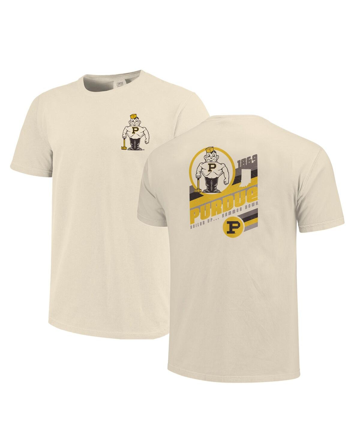 Men's Cream Purdue Boilermakers Vault Vintage Logo Comfort Colors T-Shirt - Cream