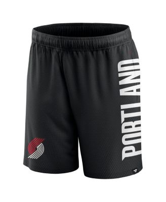 Men's Black Portland Trail Blazers Post Up Mesh Shorts