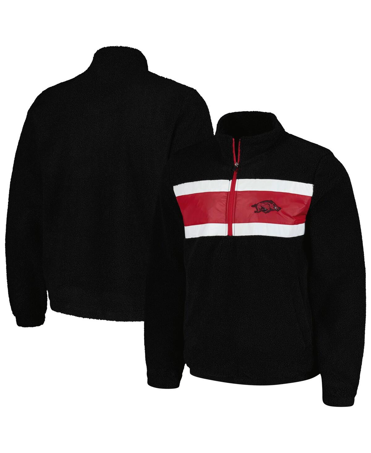 Men's Black Arkansas Razorbacks Pinch Runner Half-Zip Sweatshirt - Black