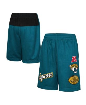 Outerstuff - Big Boys and Girls Teal Jacksonville Jaguars Game Time Color-Block Shorts