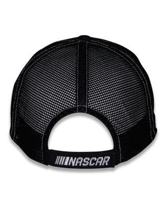 Men's and Women's Black Kyle Busch Vintage Patch Trucker Adjustable Hat