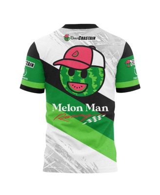 Men's White Ross Chastain Melon Man Gas It or Smash It Sublimated T-Shirt