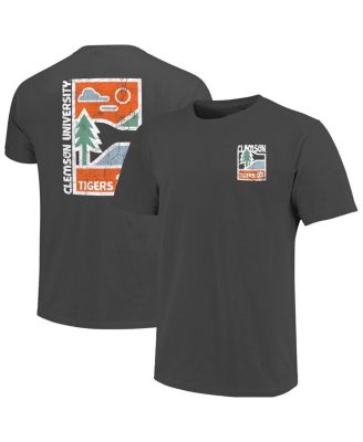 Image One - Men's Graphite Clemson Tigers Comfort Colors Minimal Vista Distressed Graphics T-Shirt