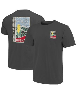 Men's Graphite Nebraska Huskers Comfort Colors Minimal Vista Distressed Graphics T-Shirt