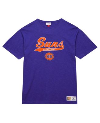 Men's Purple Phoenix Suns Hardwood Classics Felt Applique Slub T-Shirt