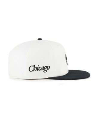 Men's White/Black Chicago Cubs Foundation Captain Snapback Hat
