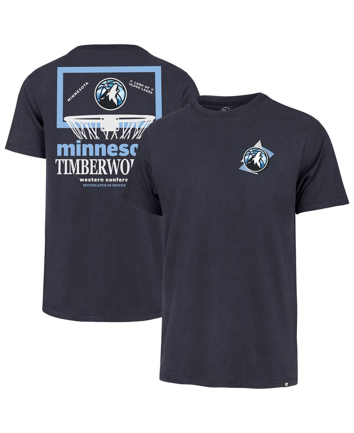 Мужская темно-синяя футболка Minnesota Timberwolves City Edition с надписью Backboard