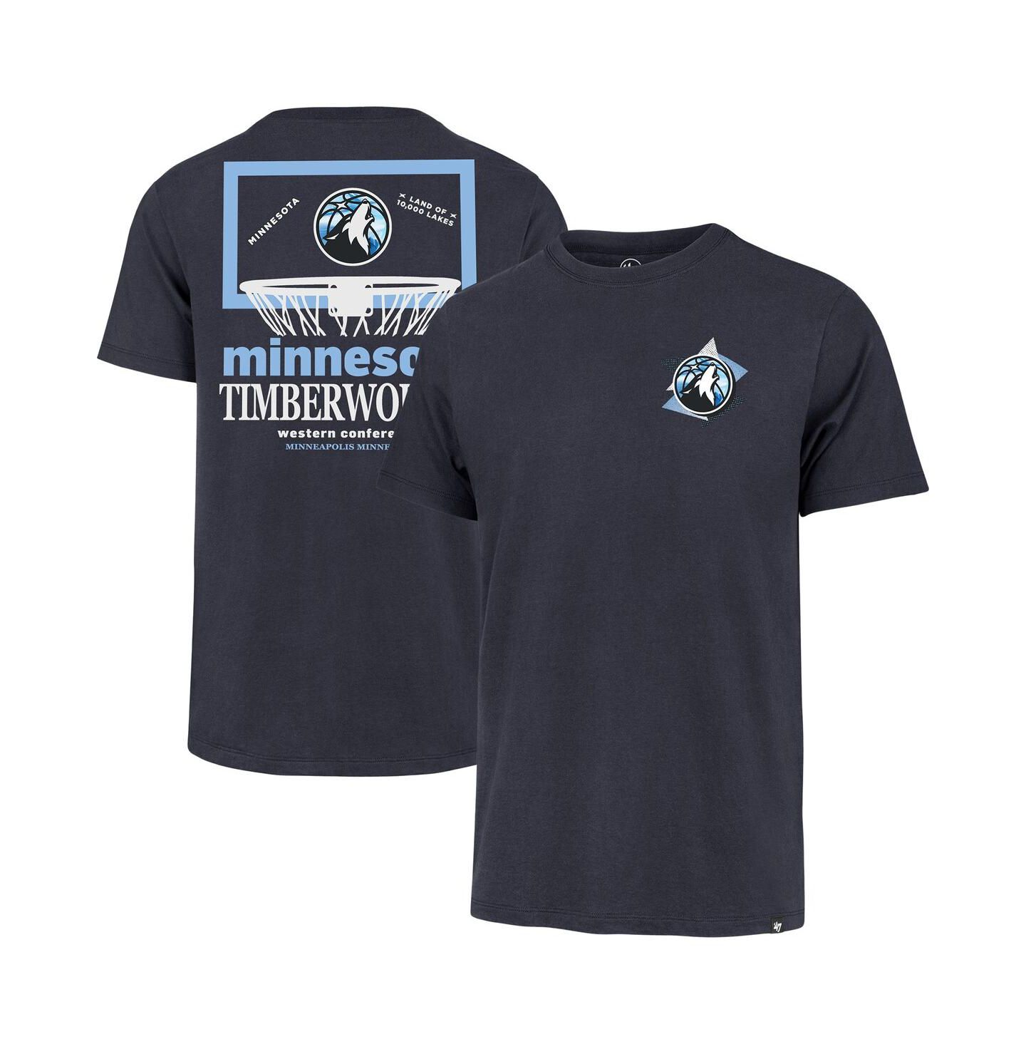 Мужская футболка '47 Brand Navy Minnesota Timberwolves City Edition Backboard — фото 1