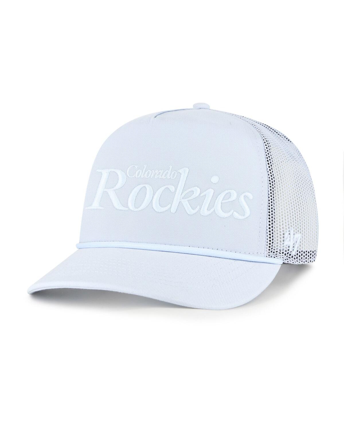 Men's Light Blue Colorado Rockies Foundation Script Hitch Adjustable Trucker Hat - Light Blue