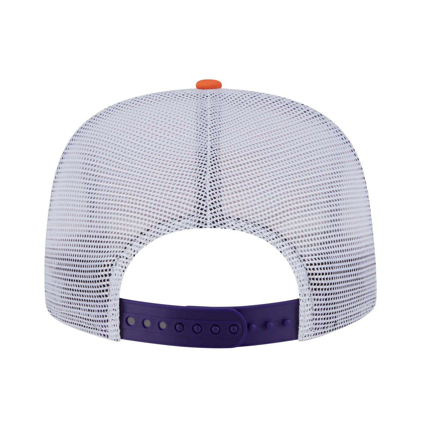 Мужская кепка New Era Purple/Orange Phoenix Suns Throwback Dye Golfer Snapback Hat — фото 4