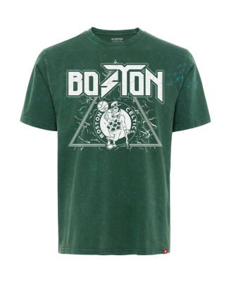Men's Green Boston Celtics Distressed Rock Roll Collection Angus Premium Mineral Wash T-Shirt
