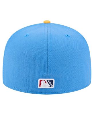 Men's Blue/Yellow Jersey Shore BlueClaws Authentic Collection 59FIFTY Fitted Hat