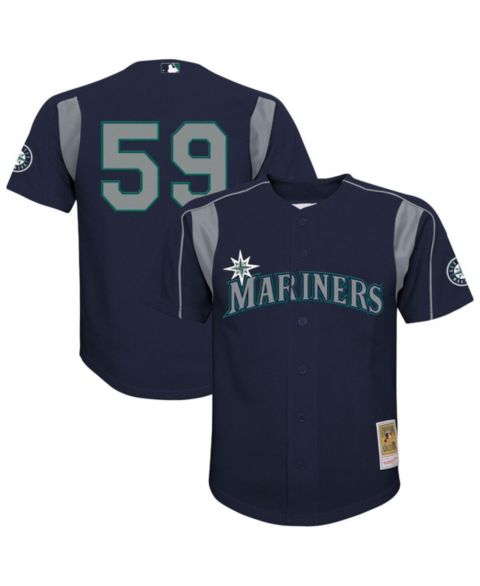 Топ Mitchell & Ness Felix Hernandez Navy Seattle Mariners Throwback Mesh Batting Practice Jersey для мальчиков-малышей