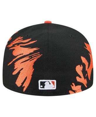 Men's Black/Orange San Francisco Giants Retro Pattern 59FIFTY Fitted Hat