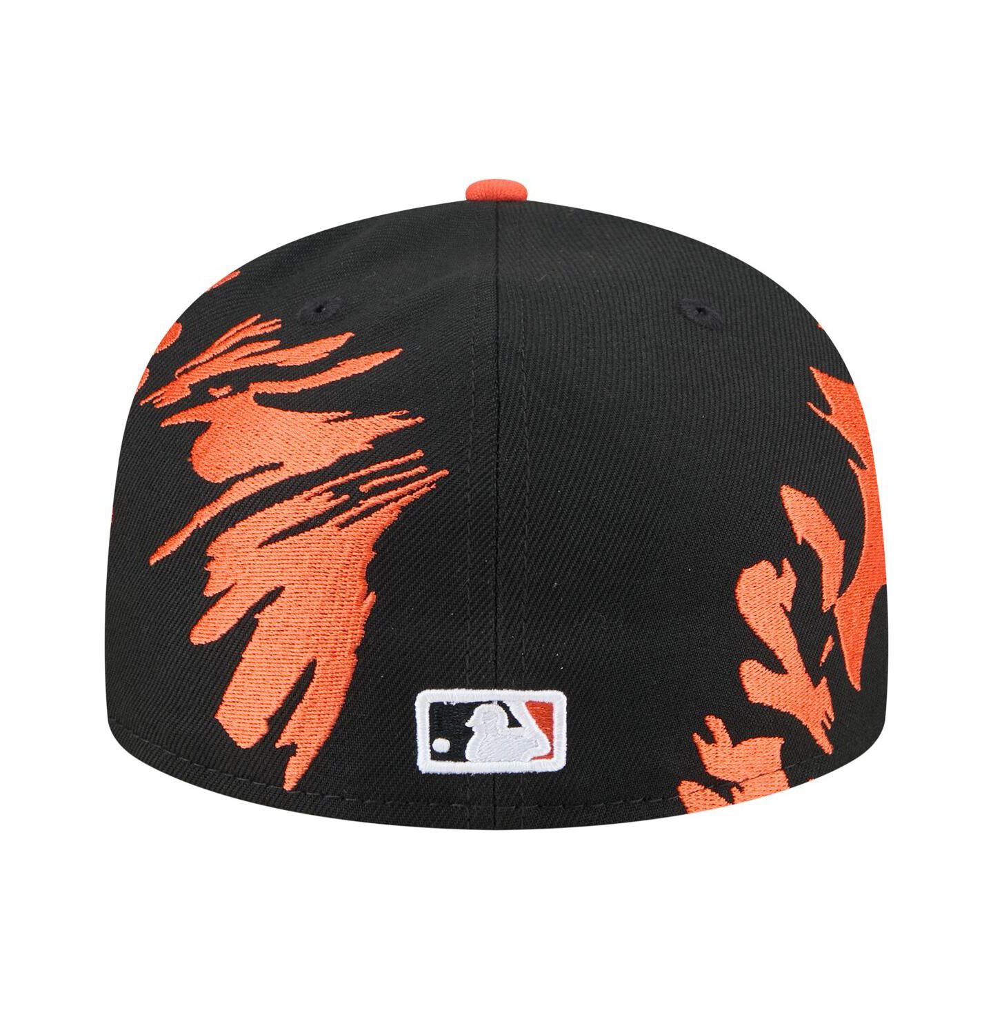 Мужская кепка New Era Black/Orange San Francisco Giants Retro Pattern 59FIFTY Fitted Hat — фото 4