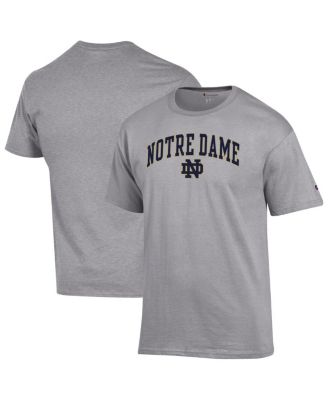 Champion - Men's Heather Gray Notre Dame Fighting Irish Arch Over Logo T-Shirt