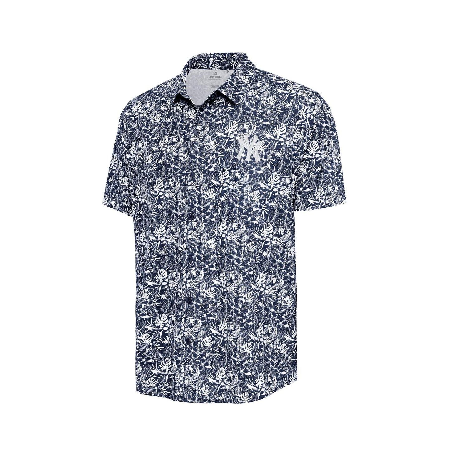 Мужская рубашка Antigua Navy New York Yankees Resort Button-Up — фото 3