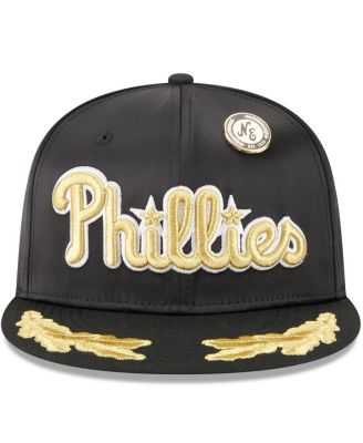 Men's Black Philadelphia Phillies 2025 59FIFTY Day Gold Leaf 59FIFTY Fitted Hat