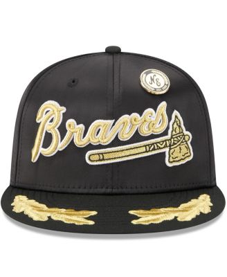 Men's Black Atlanta Braves 2025 59FIFTY Day Gold Leaf 59FIFTY Fitted Hat