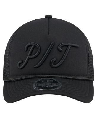 Men's Black Pittsburgh Pirates City Initial 9FORTY A-Frame M-Crown Adjustable Trucker Hat